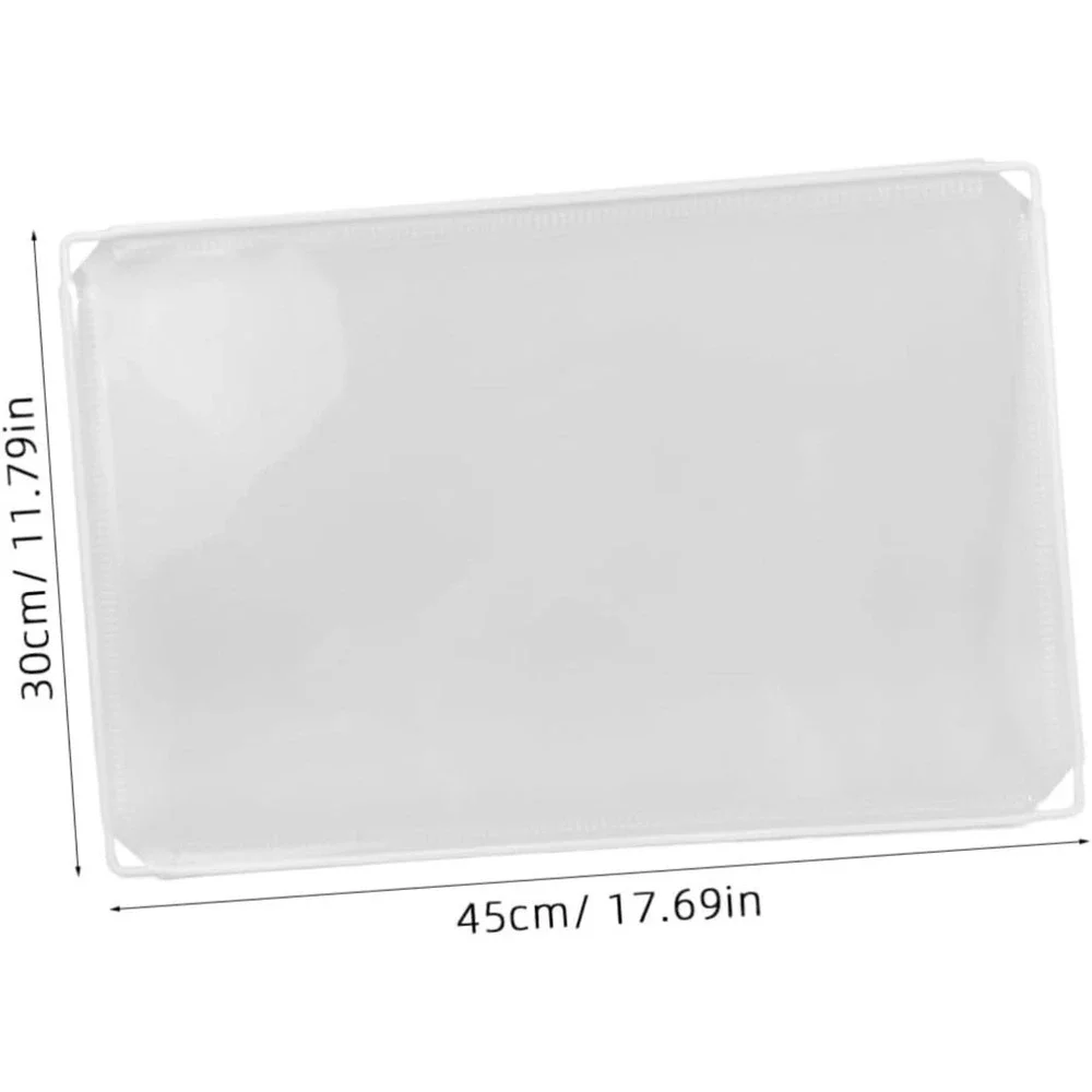 Desk Divider Privacy Screen Frosted Plastic White‎ Metal Frame 18x12 Inch